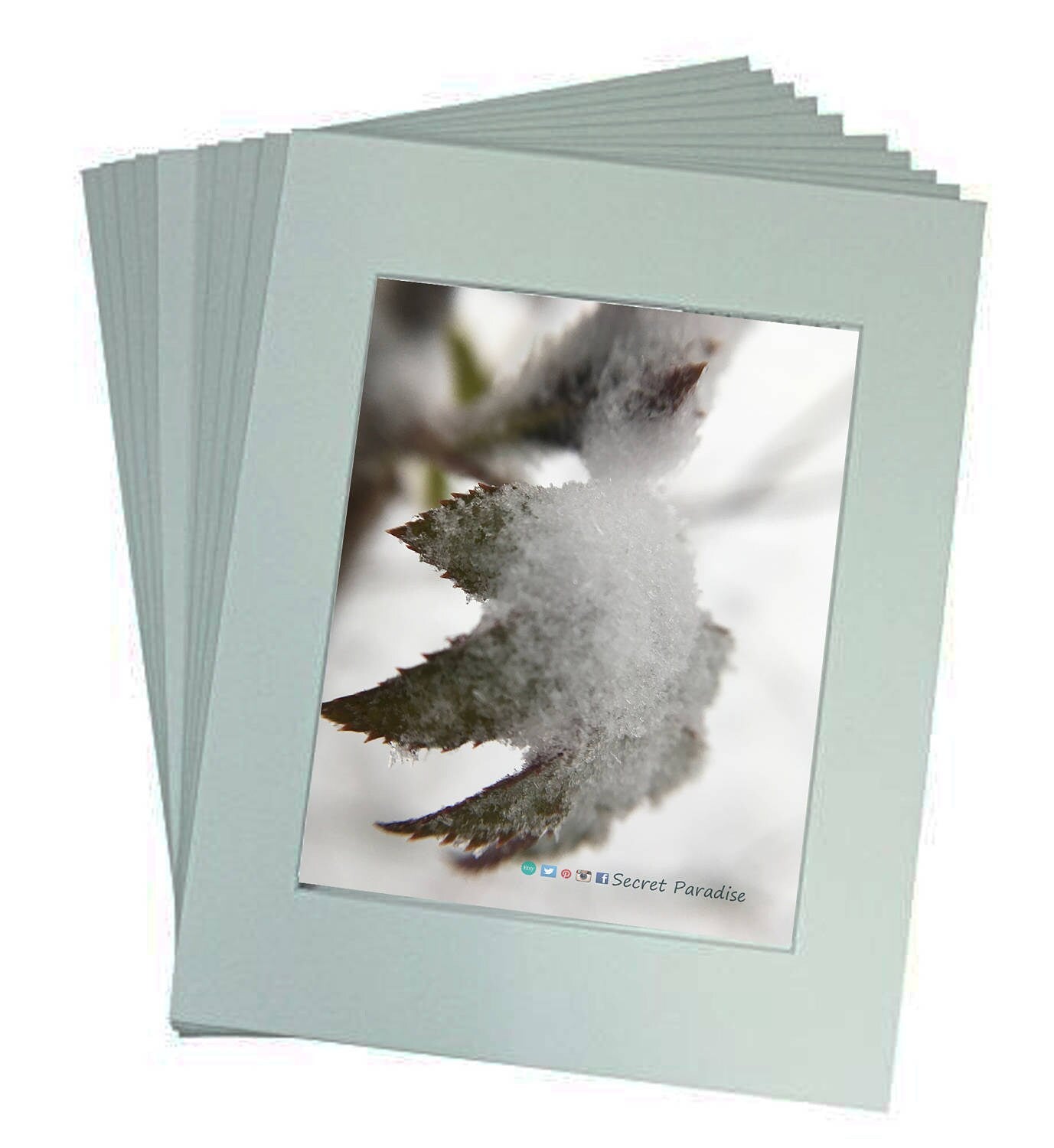 Fine Art Prints - Winter Wonderland in a Secret Paradise Garden