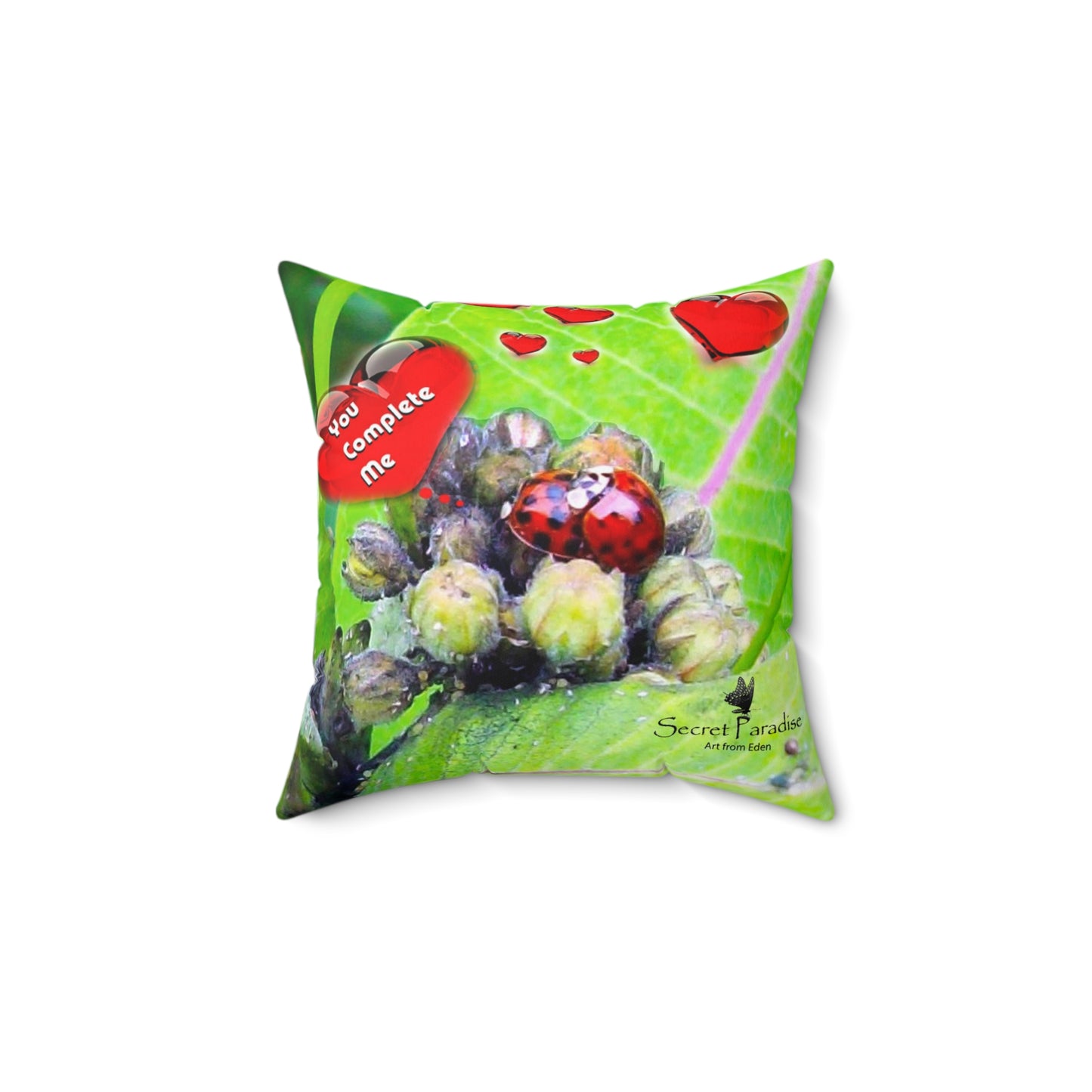 Spun Polyester Square Valentine Pillow