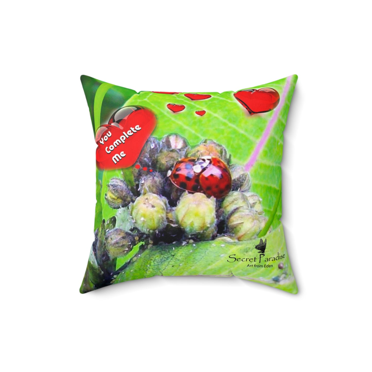 Spun Polyester Square Valentine Pillow