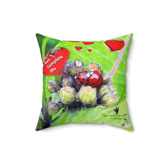 Spun Polyester Square Valentine Pillow