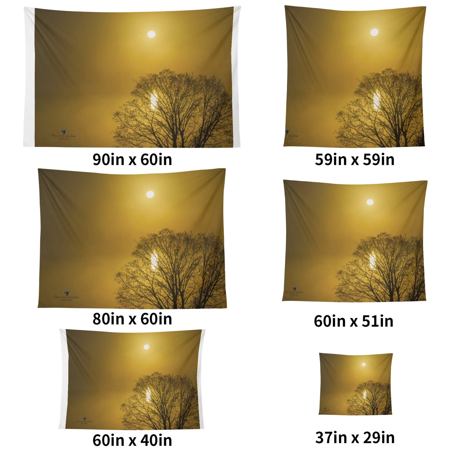 Sun Rise Peach Skin Wall Tapestry 6 Sizes