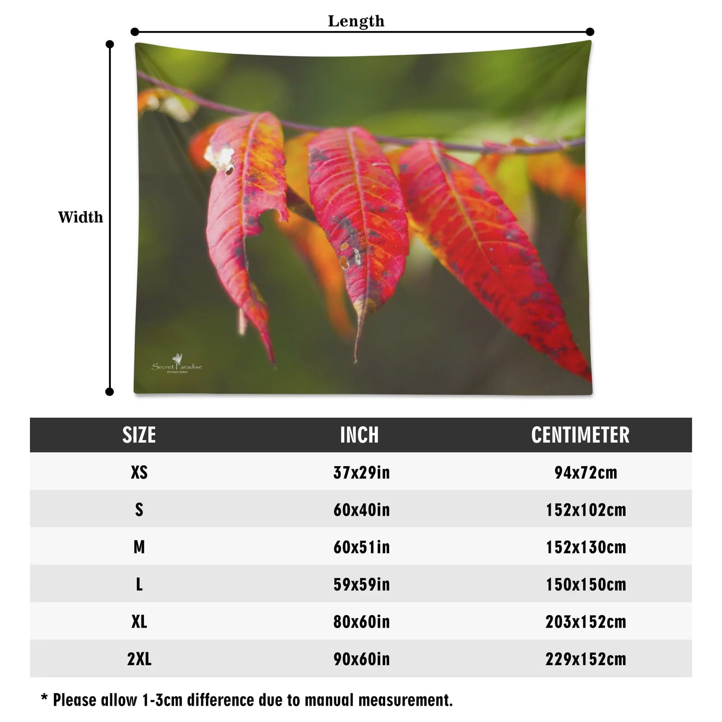 Nature Art Wall Tapestry in 6 Sizes