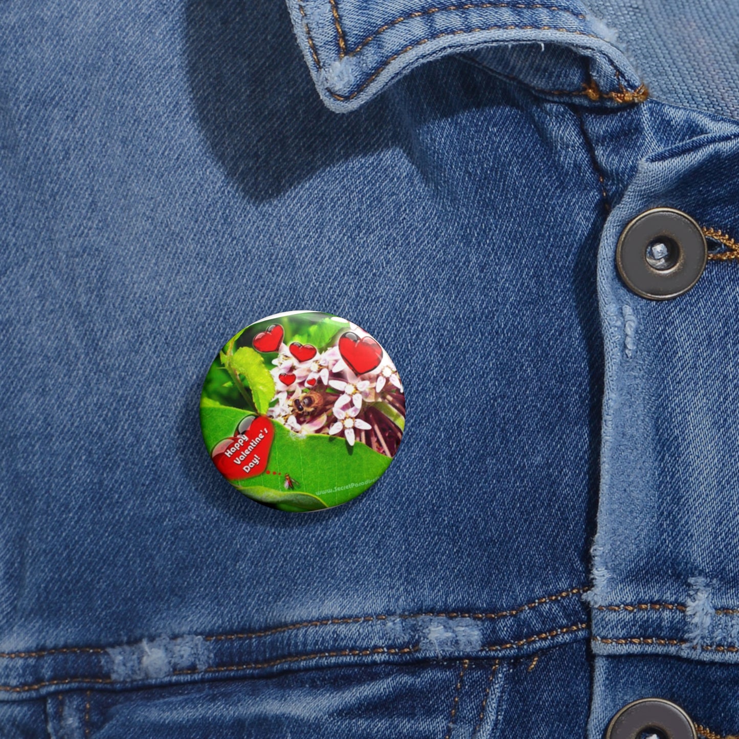 Custom Valentine Pin Buttons