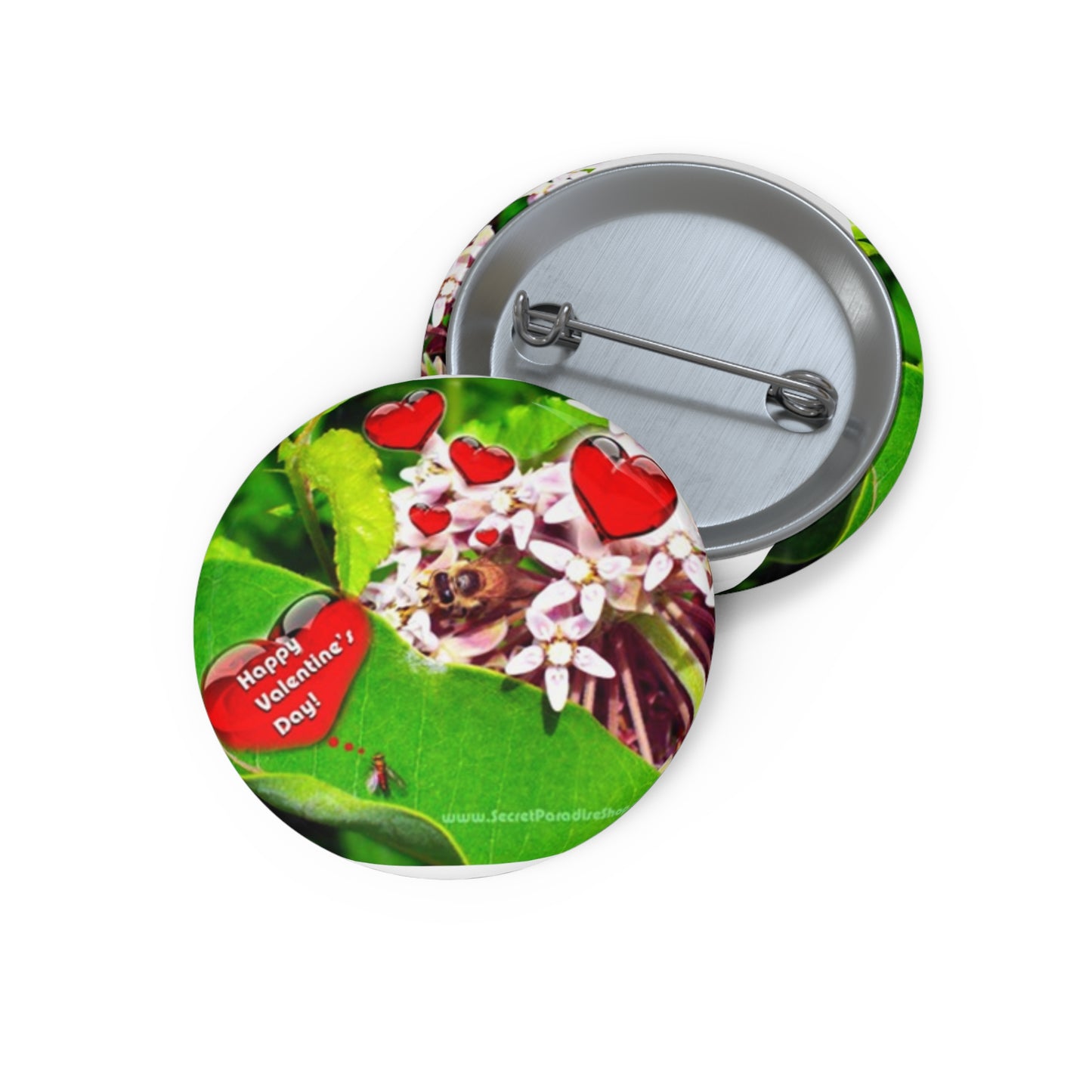 Custom Valentine Pin Buttons