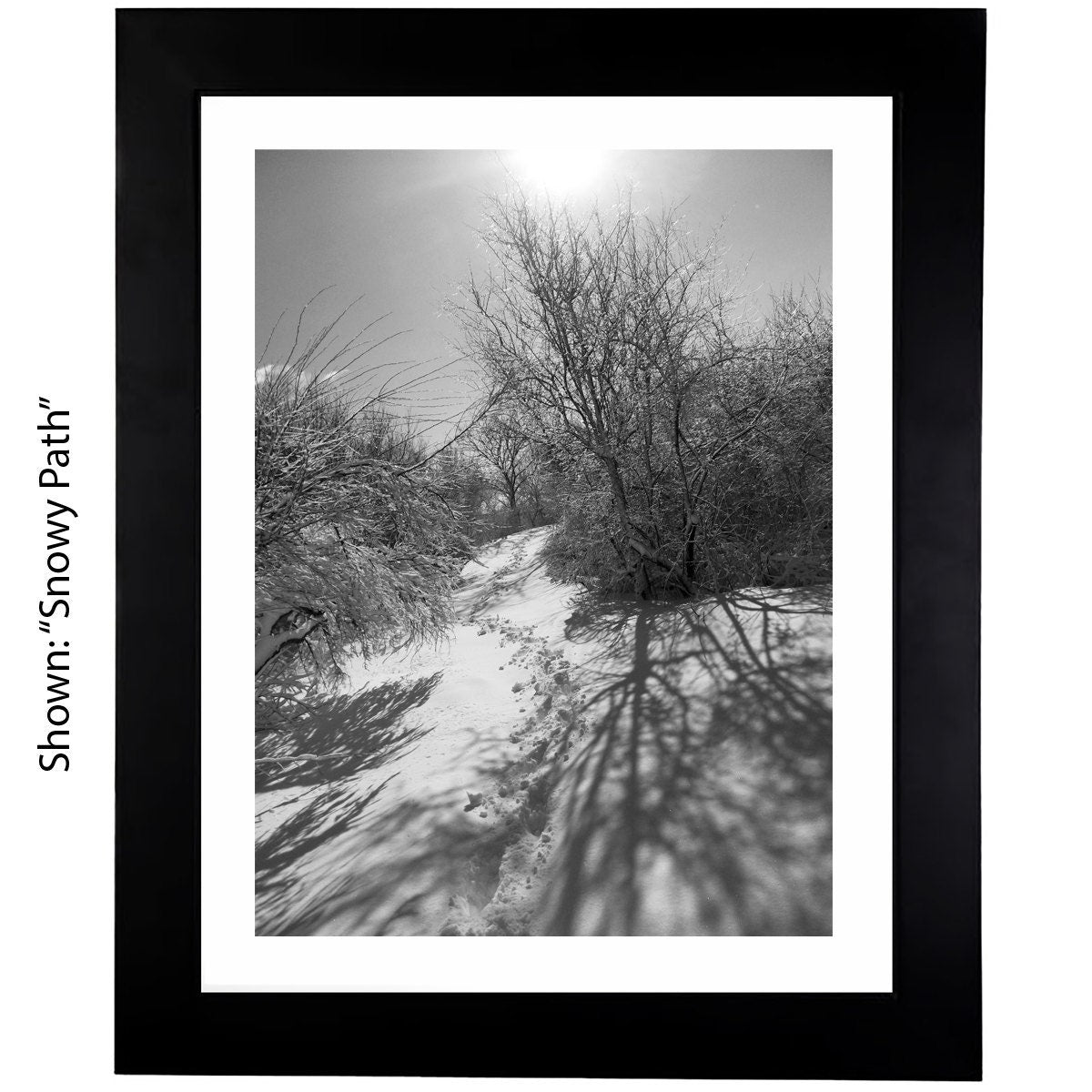 Black & White Art Photography - From a Secret Paradise - Framed snow