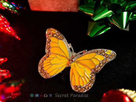 Fashion Jewelry From a Secret Paradise. Yellow Butterfly pin