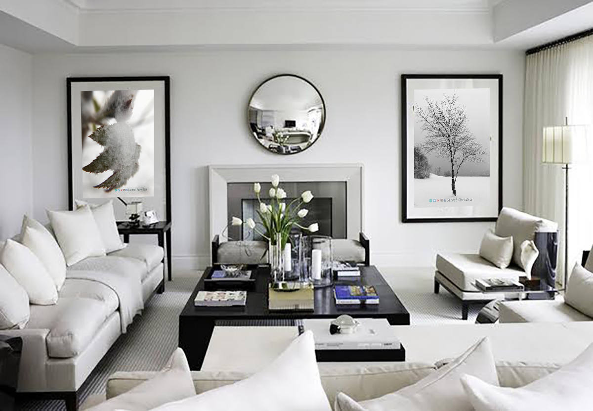 Winter Art Prints - From a Secret Paradise - Classic Blk Wall Frames