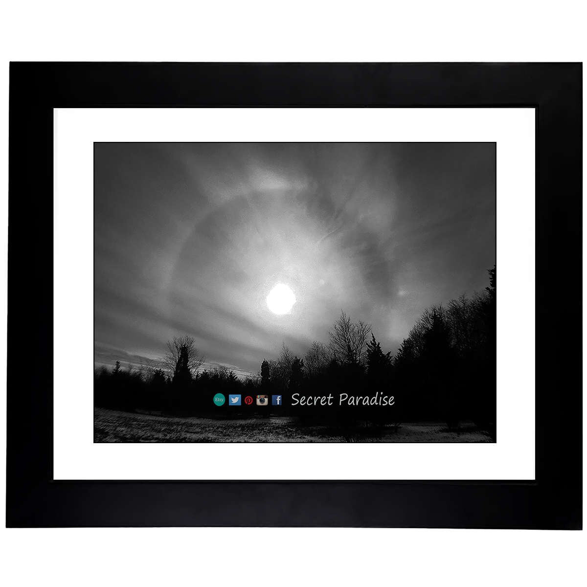 Winter Art Prints - From a Secret Paradise - Classic Blk Wall Frames