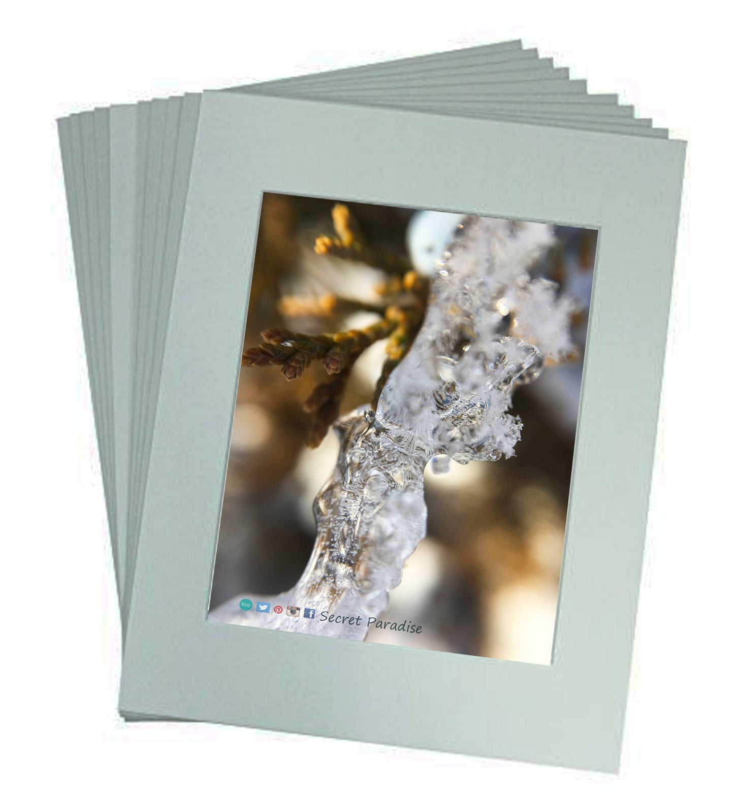 Winter Art Prints - From a Secret Paradise - Classic Blk Wall Frames