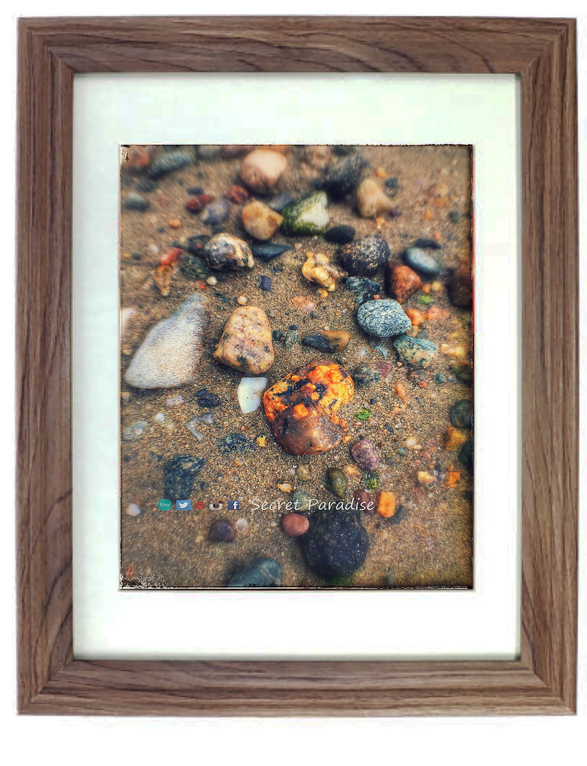 Framed Art Prints - From a Secret Paradise - Driftwood Beach Wall Frame