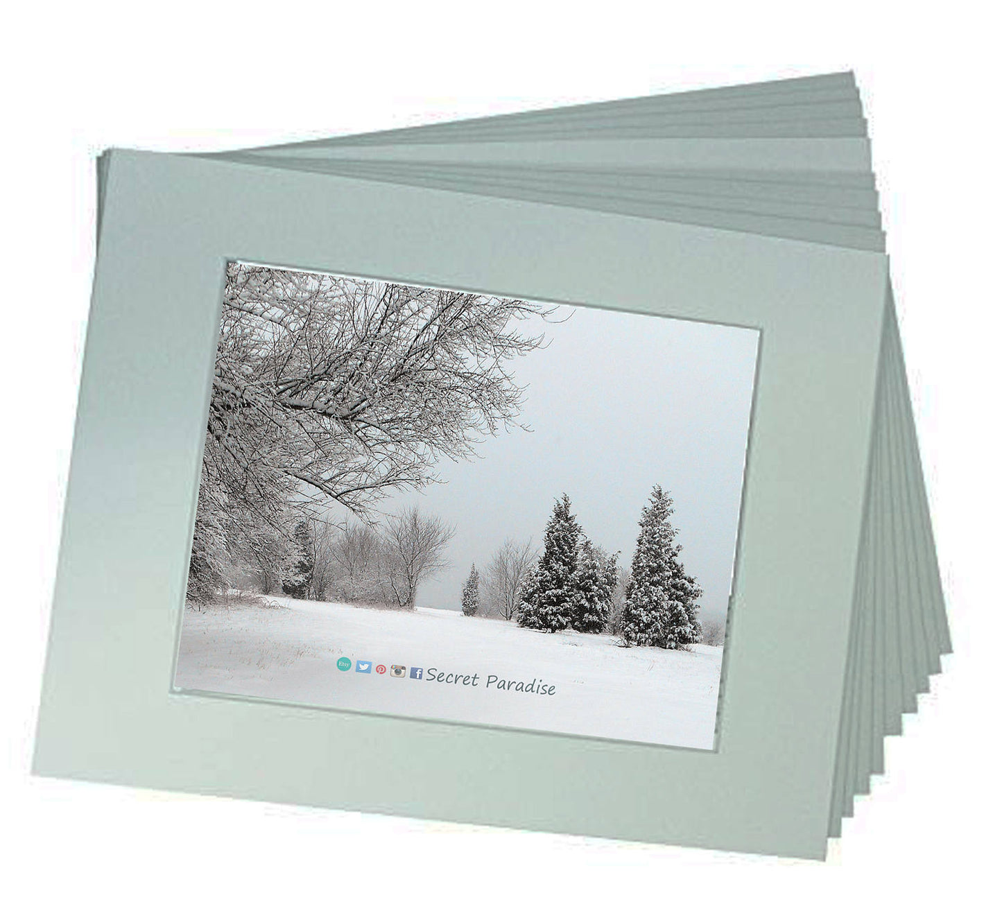 Fine Art Prints - Winter Wonderland in a Secret Paradise Garden