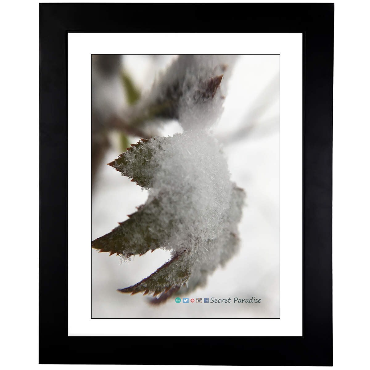 Winter Art Prints - From a Secret Paradise - Classic Blk Wall Frames