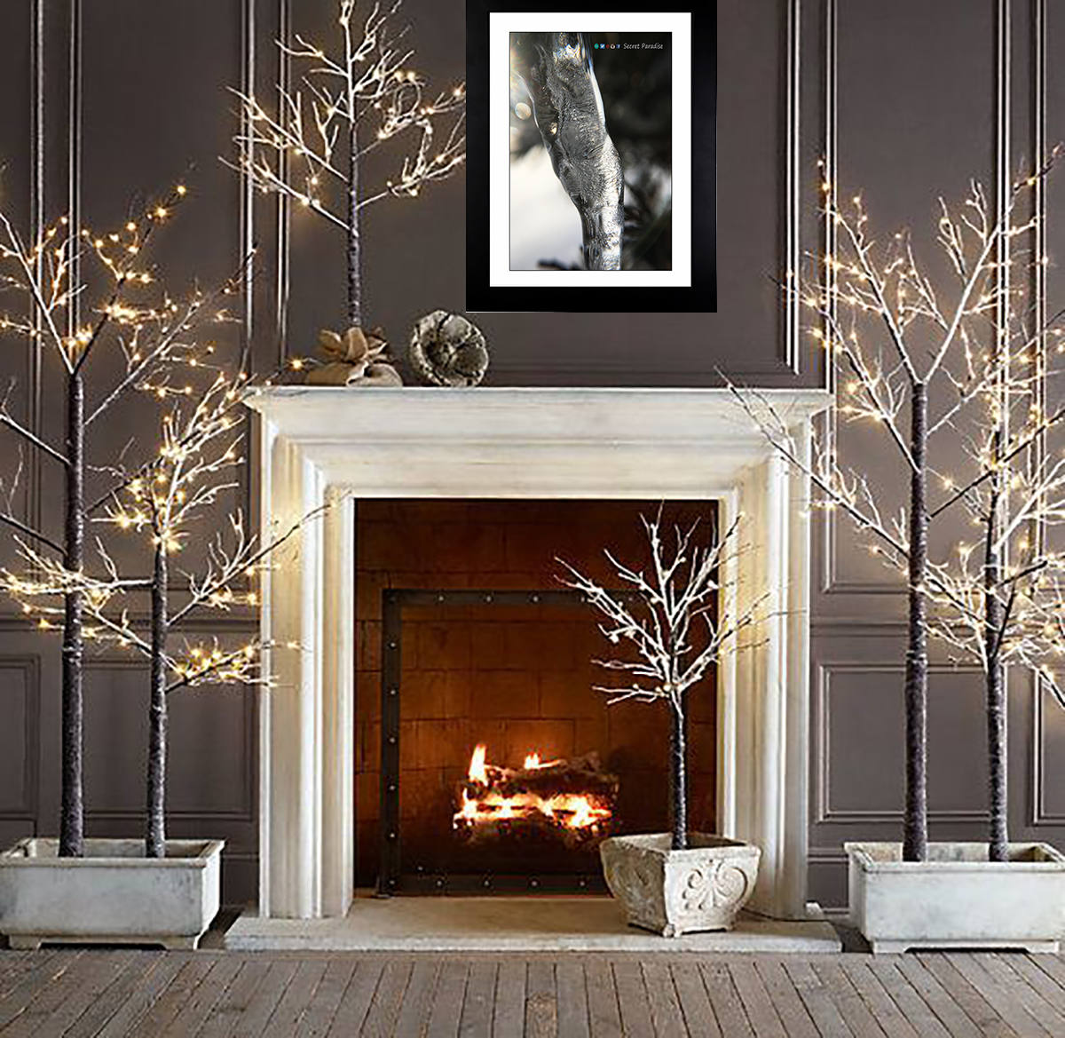 Winter Art Prints - From a Secret Paradise - Classic Blk Wall Frames
