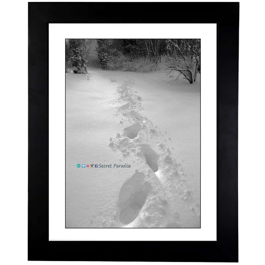 Winter Art Prints - From a Secret Paradise - Classic Blk Wall Frames