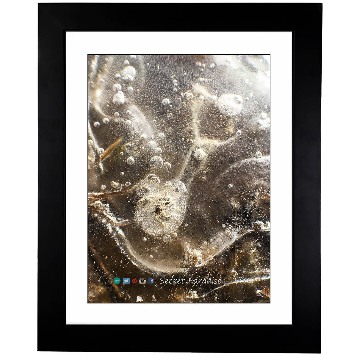 Winter Art Prints - From a Secret Paradise - Classic Blk Wall Frames