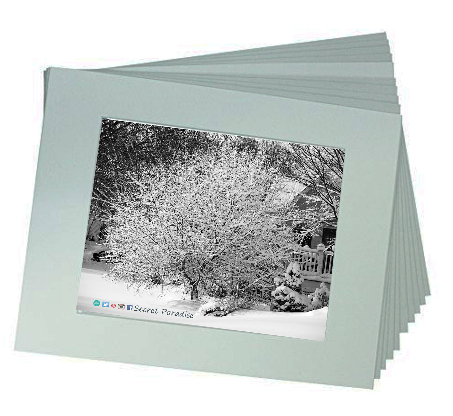 Fine Art Prints - Winter Wonderland in a Secret Paradise Garden